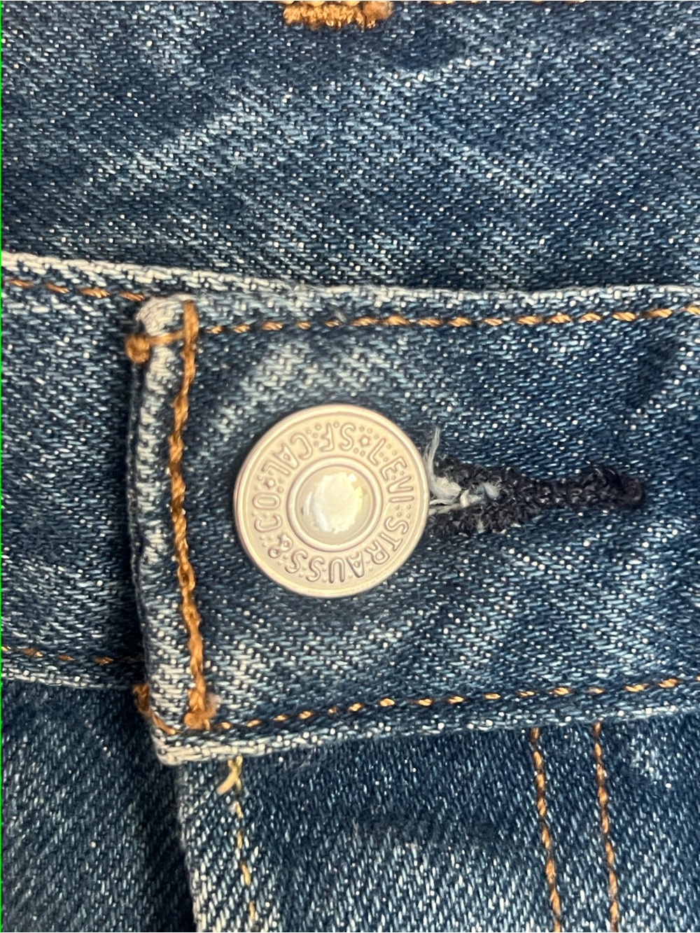 Levis 501 Button Fly Shorts High Rise Mid-Thigh Jean Shorts SZ 25 - Picture 3 of 16